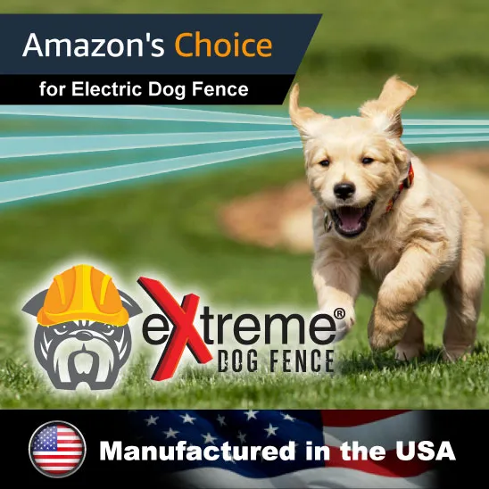 eXtreme Dog Fence. Amazon's Choice for Electric Dog Fence. Manufactured in the USA.